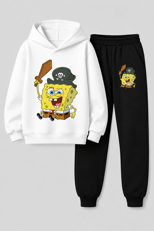 Hooded Kids Sweatshirt and Sweatpants Set – Winter Bottom and Top Set