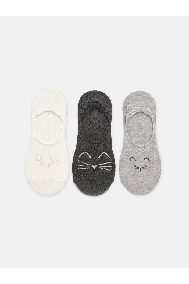 Quality Pieces from Çelebi Store Embroidered Women's B Ballet Flats Socks 3-Piece