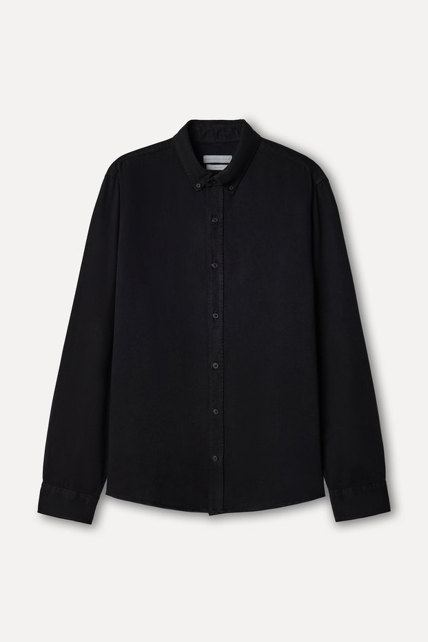 Men's Black Liyosel Regular Fit Long Sleeve Shirt