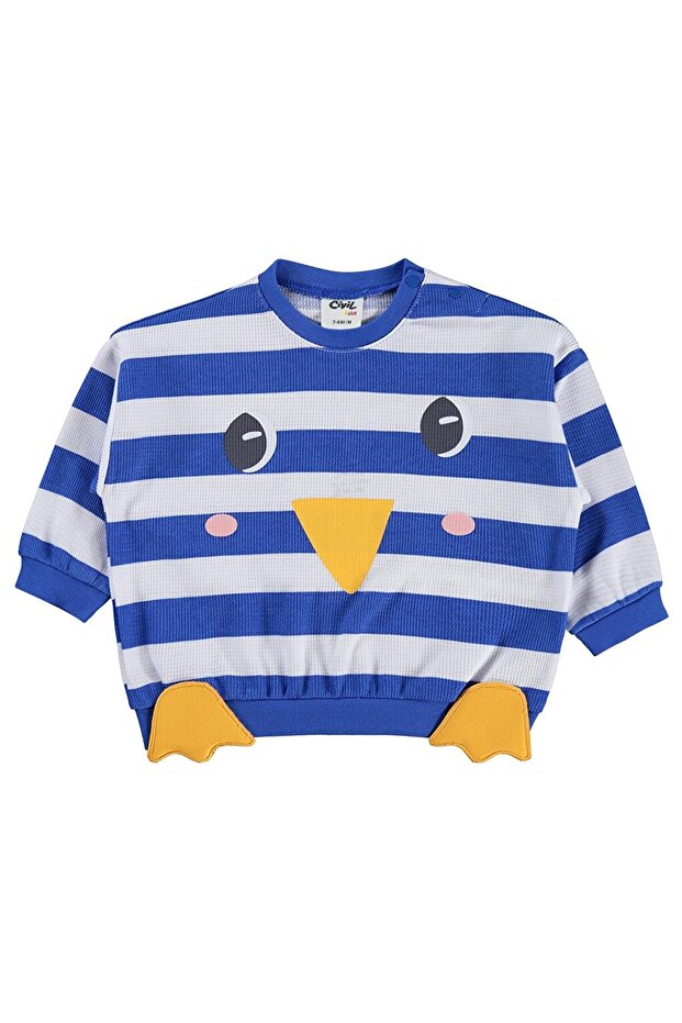 3-18 Months Sweatshirt with Baby Mobile Accessory for Style Enthusiasts from Uzg Store - Blue