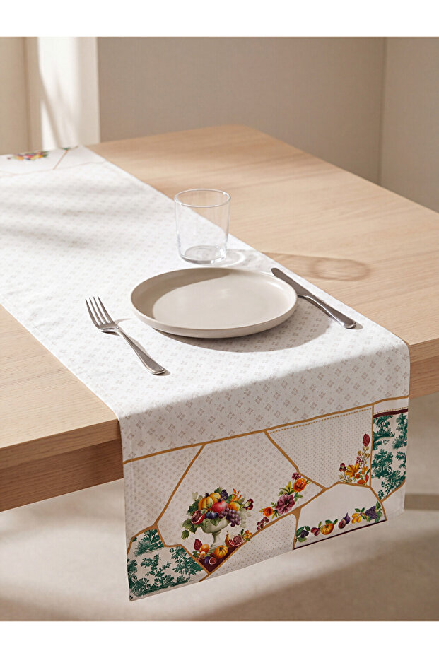 Rmz Gi̇yi̇m Farkiyla Embroidered Run Table Runner X150 cm