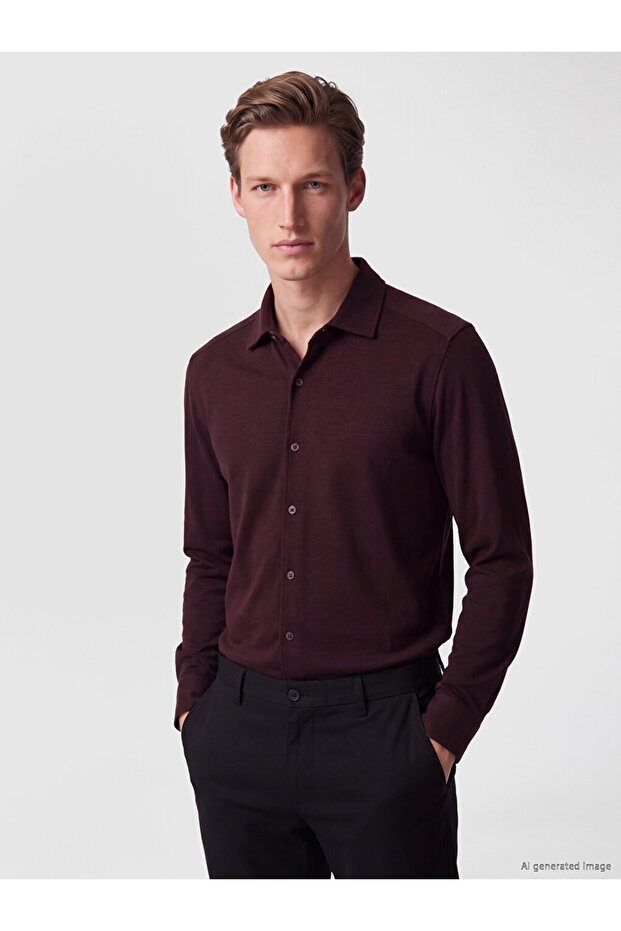 I Dar Slim Fit Shirt Roba Collar Men's Shirt from Freezen Store