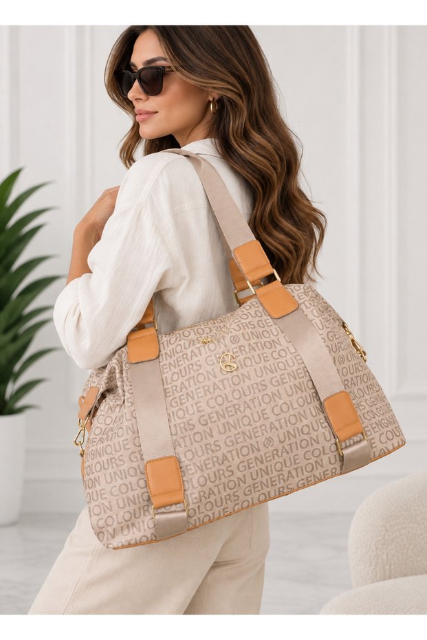 Women's Large Size Travel and Shoulder Bag with Adjustable Strap