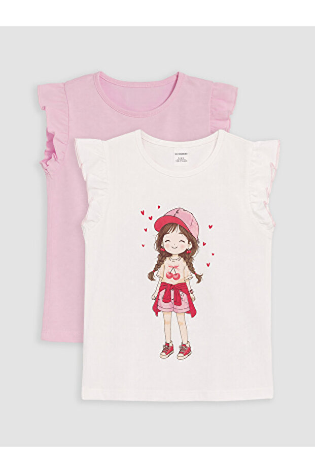 I Zero Roba Yaka Printed Girls' Undershirt 2-Pack from Freezen Store