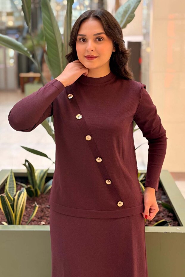 Mercerized Tunic with Cross Button Accessories