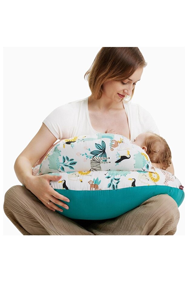 Ergonomic Breastfeeding Pillow with Safety Edge and Adjustable Belt