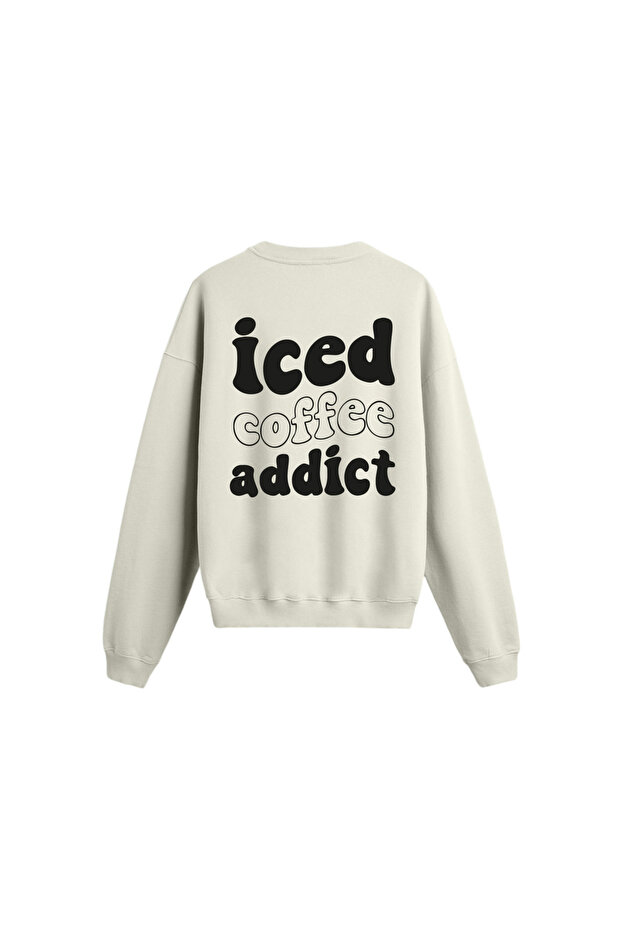 Iced Coffee Printed Oversize Sweatshirt
