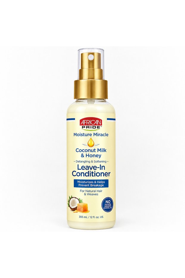 Pride Moisture Miracle Coconut Milk And Honey Hydrate Shine Leave In Conditioner