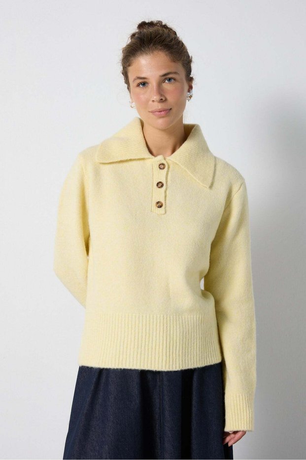 Polo collar sweater 7019
