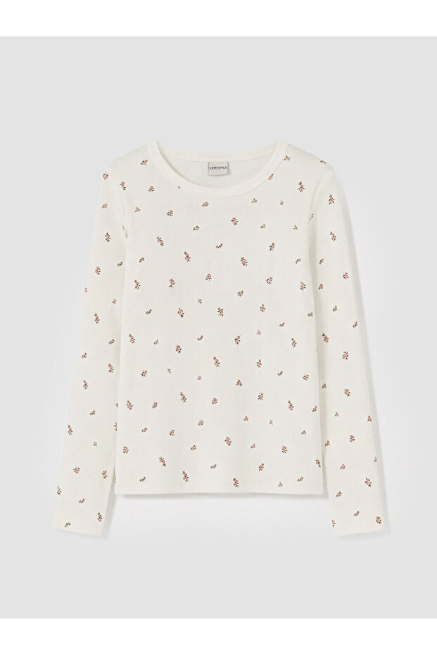 Zero Roba Collar Floral Girl's T-Shirt for Style Seekers from Uzg Store