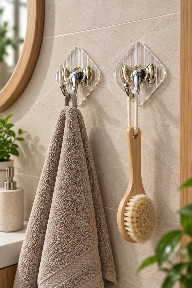 Strong Adhesive Self-Adhesive Plastic Hanger 2 kg Carrying Capacity Wall Hanger Shn-3380