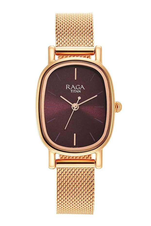 Raga Viva Brown Dial Analog Stainless Steel Strap Watch for Women