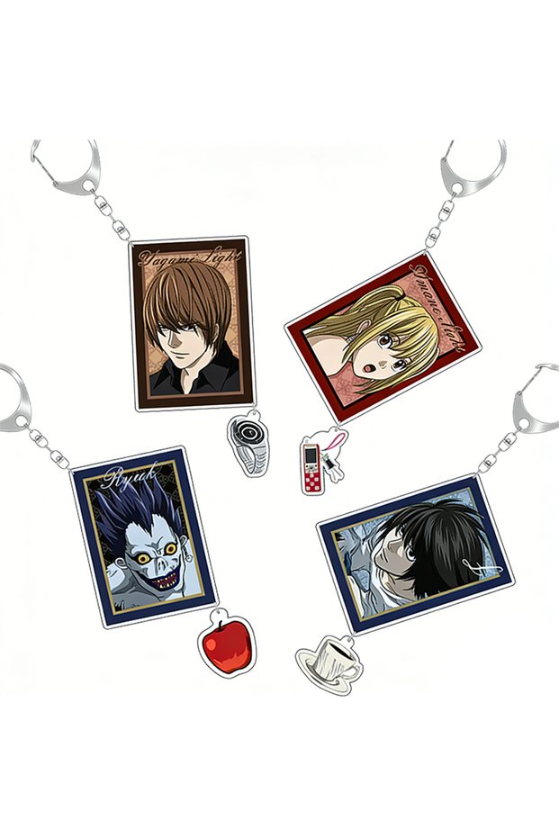 set 6CM Charm Anime Death Note Acrylic Keychain Model Cosplay Characters Ornament Accessories Goods