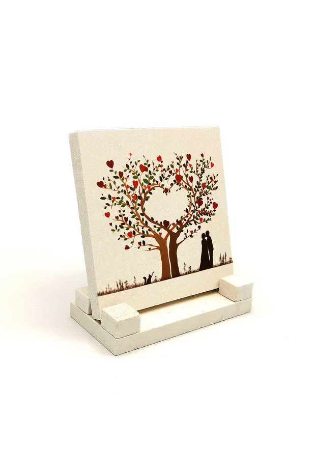 Tree of Life Printed Natural Stone Tabletop 10X10 1G-Tree2