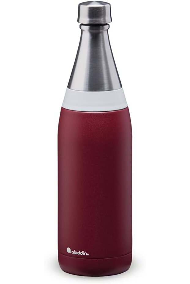 fresco thermavac stainless steel water bottle, burgundy red, 0.6l