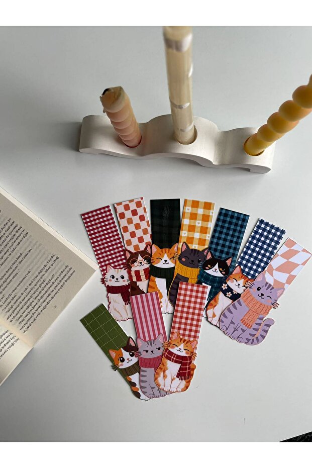 Bookmarks Cat Themed Special Cut Set of 10