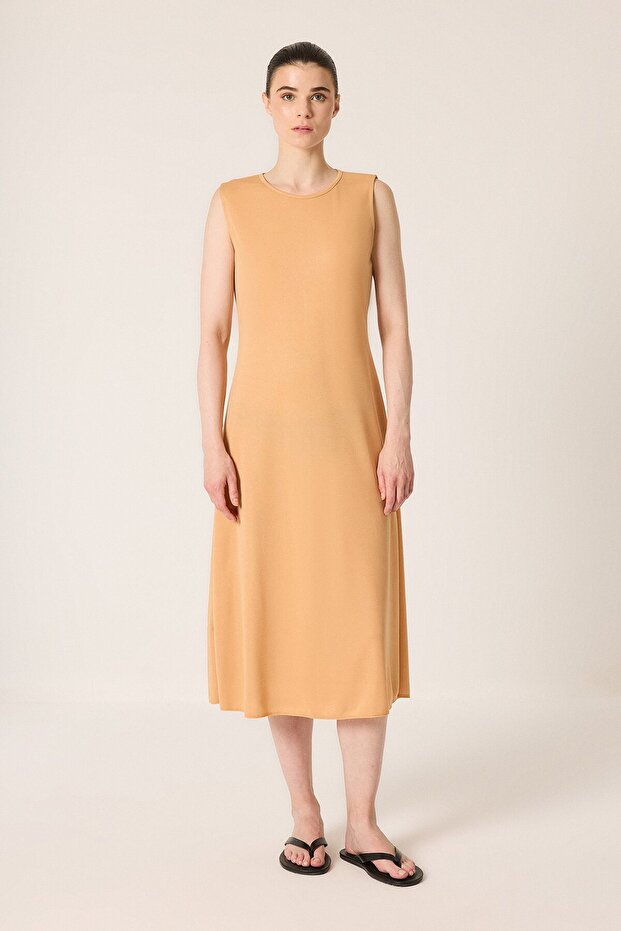 Sleeveless Bicycle Neck Lining Dress