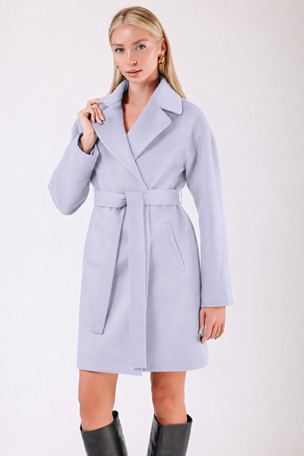 Light Blue Oversize Cashmere Coat