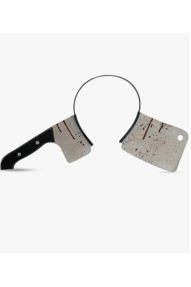 Creepy Zombie Fake Cleaver Headband