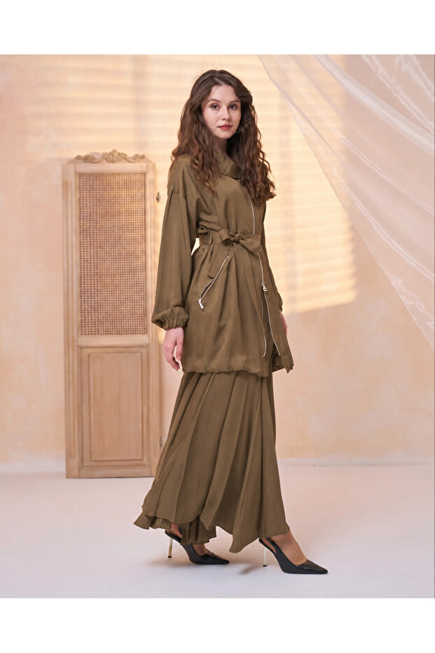 Elegant Belted Two-Piece Set
