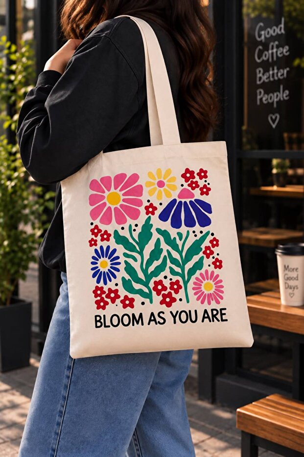 Printed Cotton American Cloth Bag – Unisex Tote Bag – Shoulder Bag