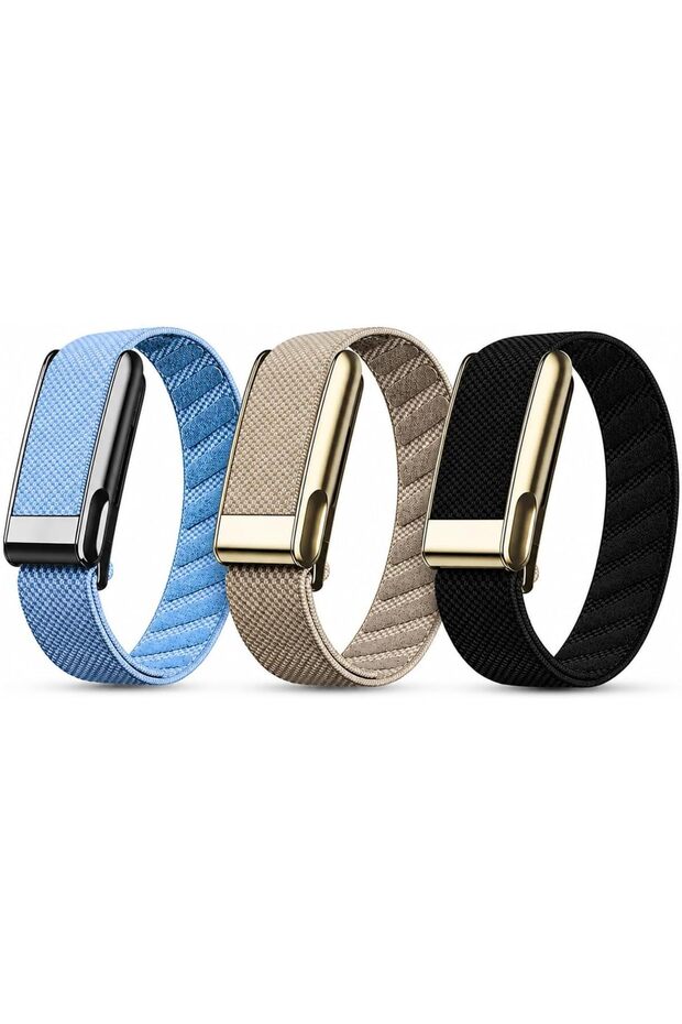 (Pack of 3) Ultra-Soft Stretchy Nylon Sport Band Compatible with WHOOP 5.0, MG, Life | Adjustable, Breathable, & Sweat-Wicking Replacement Wristbands for Men & Women- Multicolor