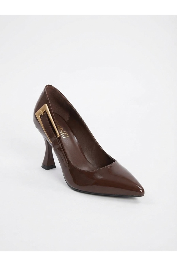 Brown Yanda Metal Arched Stiletto Nk3222