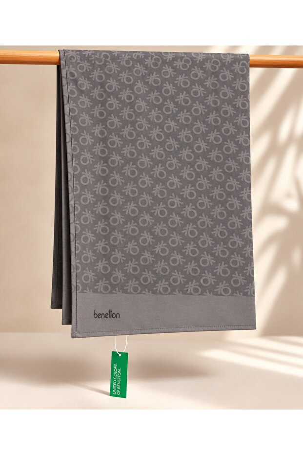 Elegante Shawl 1023 21113 Gray Monogram Pattern