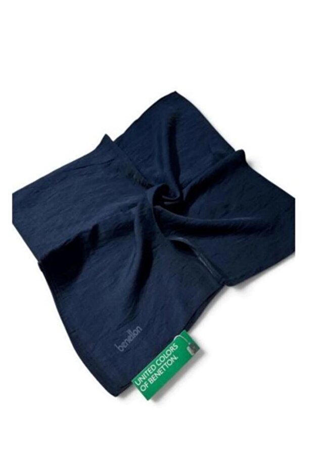 Siena Scarf 1022 003 Navy Blue Plain Pattern