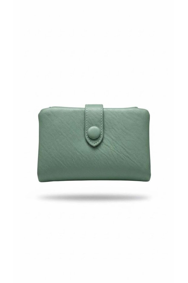 Water Green Small Size Soft Texture Wallet Clutch Bag