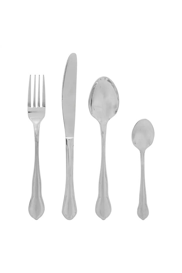 Tradition Stainless Steel Cutlery Set (Silver, 24 Pc.)