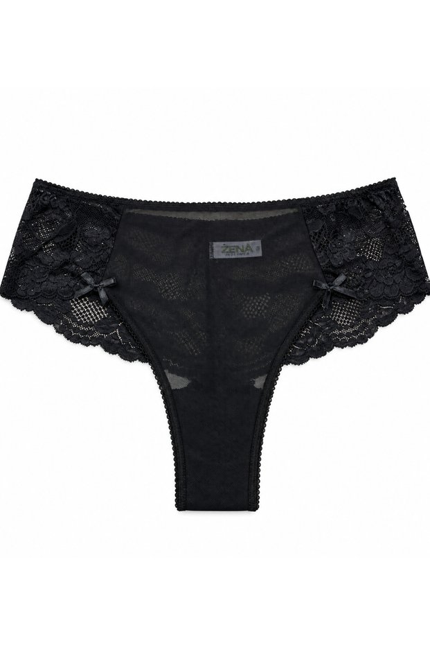 Plus Size Floral Lace Bow Detailed Stretchy Women's Panties