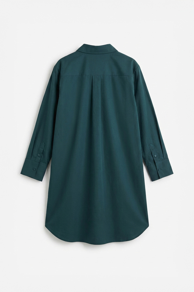 Long Shirt with Hidden Placket