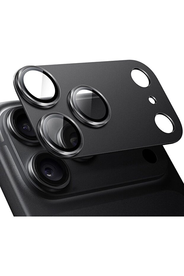 iPhone 18 Pro Compatible Camera Lens Protector with Metal Frame Full Coverage Protective Glass