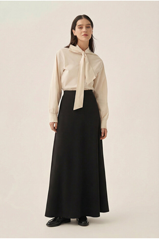 Soft textured bell skirt