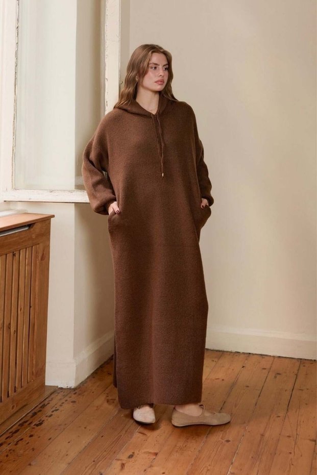Eleni Yumoş Dress Brown