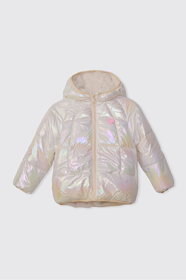 Girl's Inflatable Ecru Coat