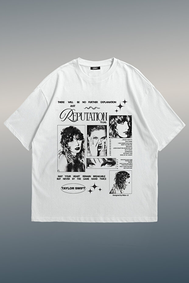 Taylor Swift Reputation Printed Unisex Oversize T-Shirt