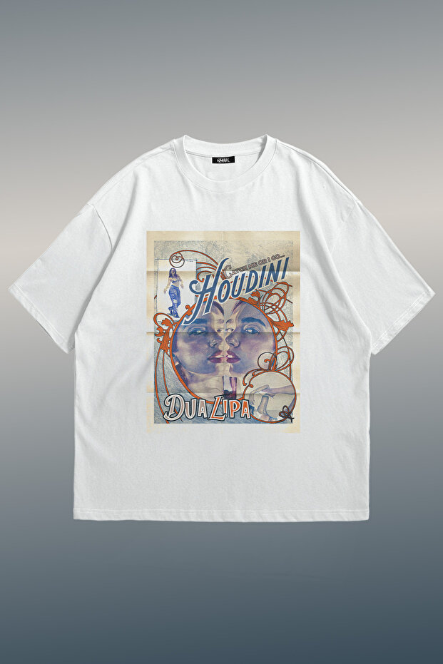 Dua Lipa Houdini Printed Unisex Oversize T-Shirt