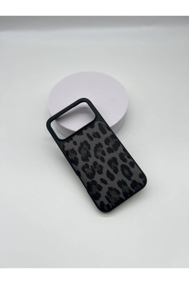 iPhone 17 Pro Max Compatible Fluffy Leopard Patterned Soft Textured Premium Case with Camera Protection