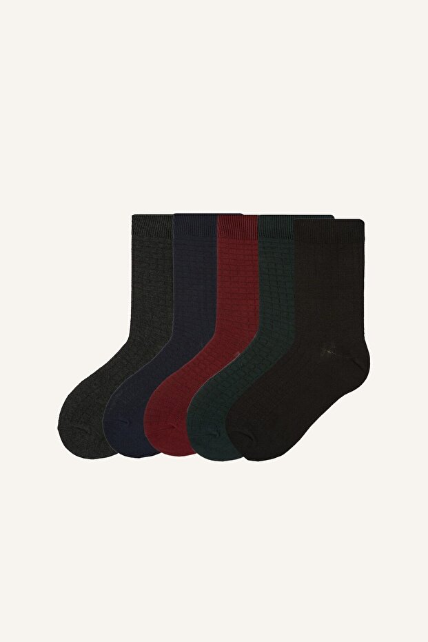 Men's 5-Piece Textured Socks I5230Axns