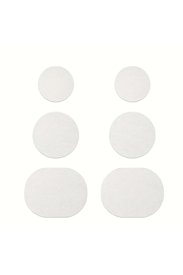 6PCS-White 6PCS Self-Adhesive Shoe Patch for Sneaker Upper Repair Damaged Mesh Lining Shoe Hole Embr
