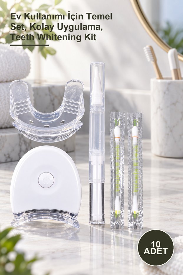 10 Piece Teeth Whitening Kit – Essential Set for Home Use, Easy Application, Teeth Whitening Kit