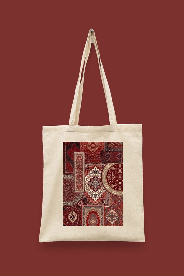 Ethnic Collage Series 10 - Bezm-İ Elest Islamic Series Tote Bag Printed Cloth Bag