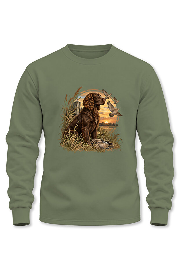 Nature and Wildlife Printed Long Sleeve 3 Thread Threaded Hunter Sweatshirt