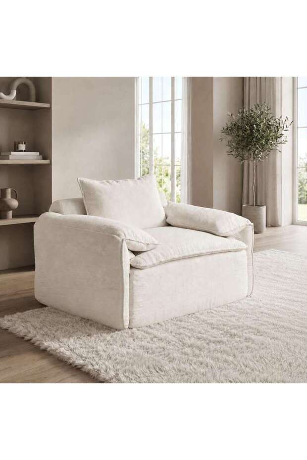 FERNAND 1 SEATER SOFA COMPRESSED - OFF WHITE