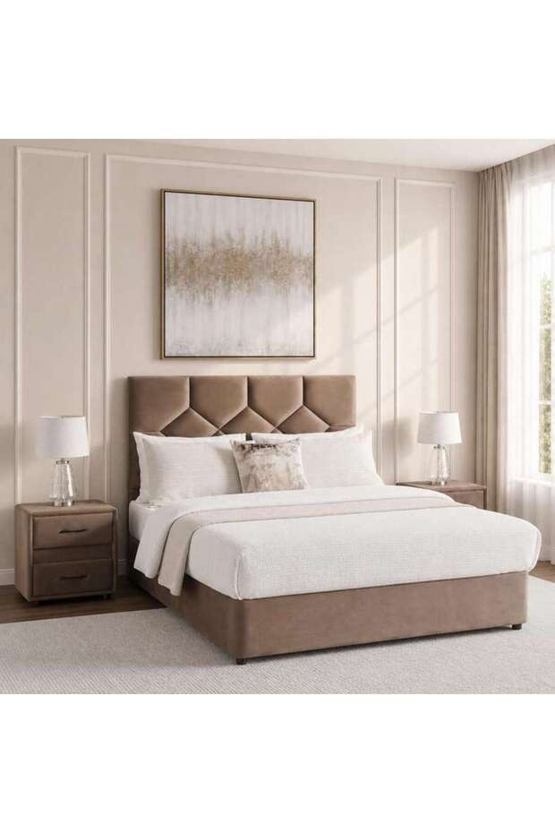 KYROS QUEEN BED 160X200 CM - BROWN