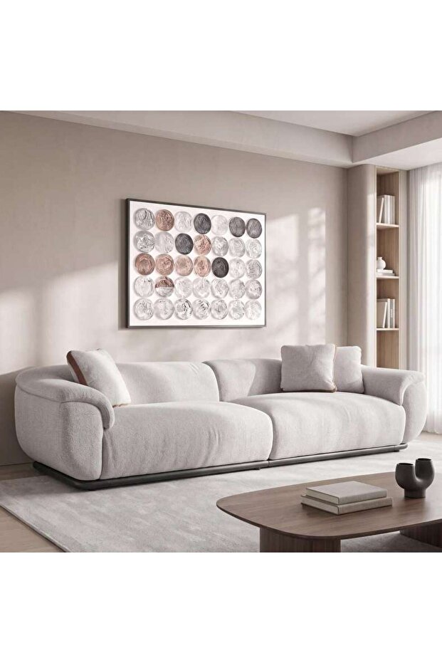 FULHAM 4 SEATER SOFA - BEIGE