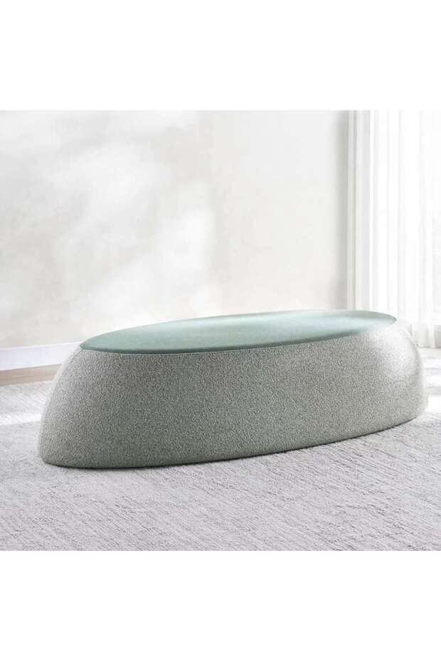 VELLON OTTOMAN LARGE - GREEN