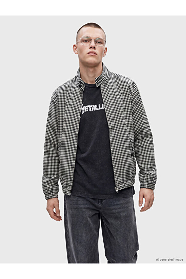 Relax Fit Plaid Men's Jacket
